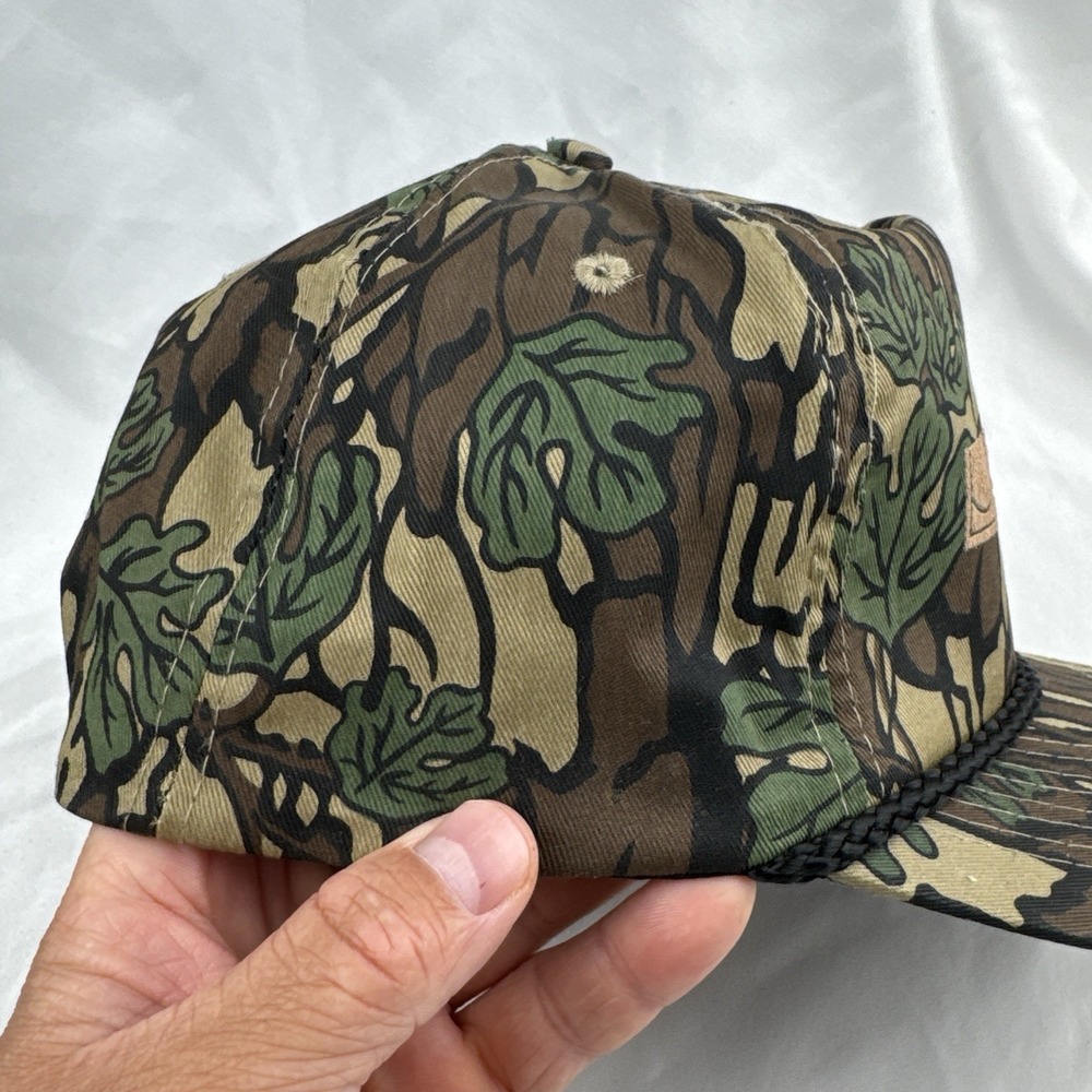 Vintage 90s Cobra Cap Camo Hat Flexcon Industries Rope Snapback Water Well Tanks - Picture 3 of 9